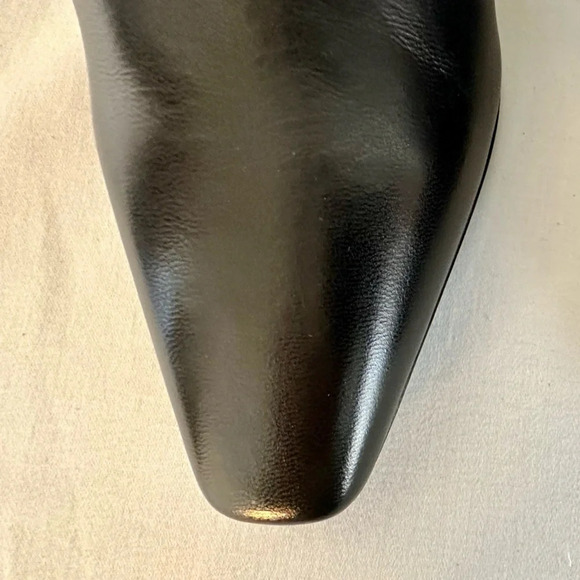 NIB Saint Laurent Tom Goatskin Crystal-Buckle Booties size: 6.5/ 36 1/2 - Picture 4 of 6